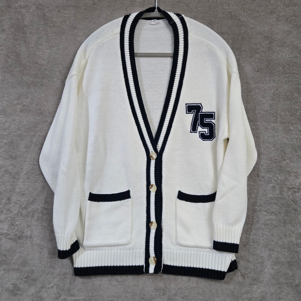 Garage Varsity Cardigan Small Oversized Preppy Collegiate Retro Slouchy Academia